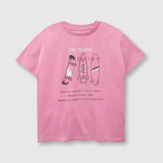 Polo De Niño Skate Fucsia Colloky