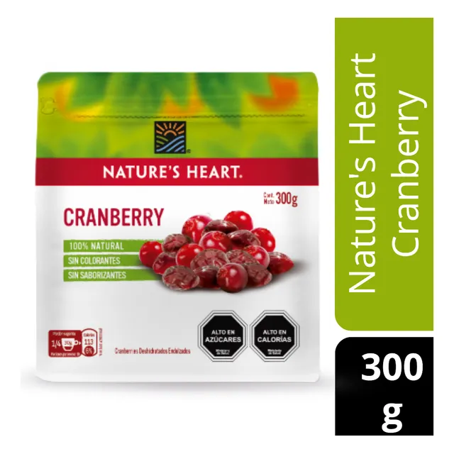 Snack Natures Heart Cranberries Deshidratadas 300g