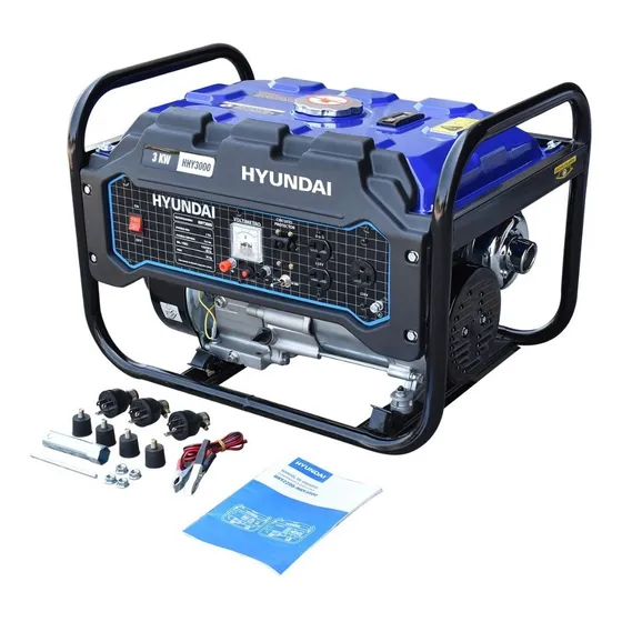 Generador Planta De Luz Portatil A Gasolina Bifasico Hyundai