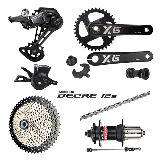 Kit Transmision Shimano Bicicleta 12v Deore M6100 11-50 1x12