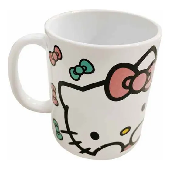 Taza Tazón 350ml 6 Diseños Dibujos Infantiles Licencias Color Blanco Hello Kitty