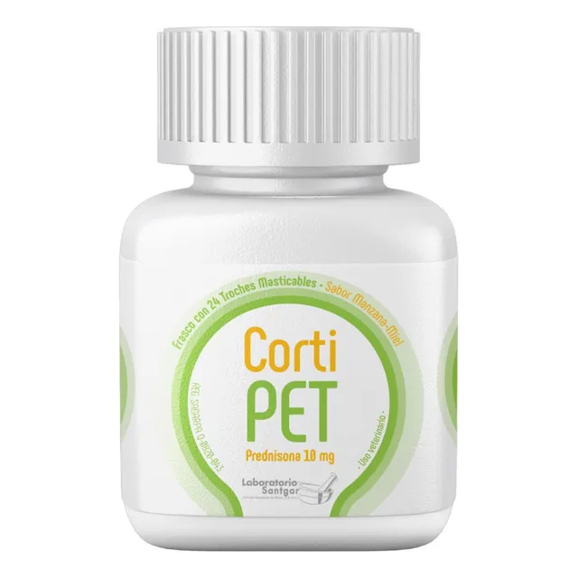 Suplemento Perros Cortipet 10mg, 24 Tabletas Verde Santgar
