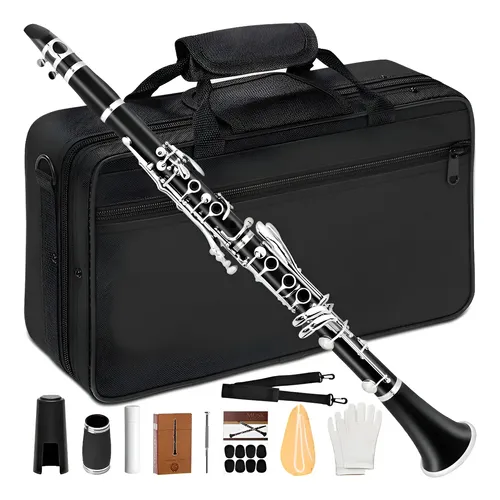 Kit Clarinete Tivoli Si Bemol Bb 17 Chaves Estojo Case Luxo Cor
