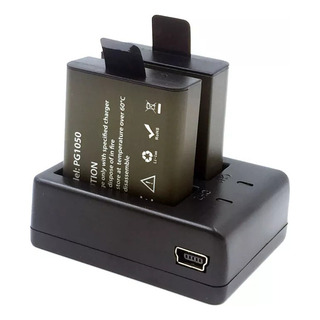 Cargador Dual+ 2 Pilas Eken Pg1050 H5s, H9r, H8r, Sjcam Mobo Cargador Dual+ 2 Pilas Eken Pg1050 H5s, H9r, H8r, Sjcam Mobo
