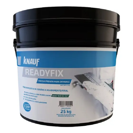 Masilla Readyfix 25kg Para Placa De Yeso Lista Para Usar Color Blanco