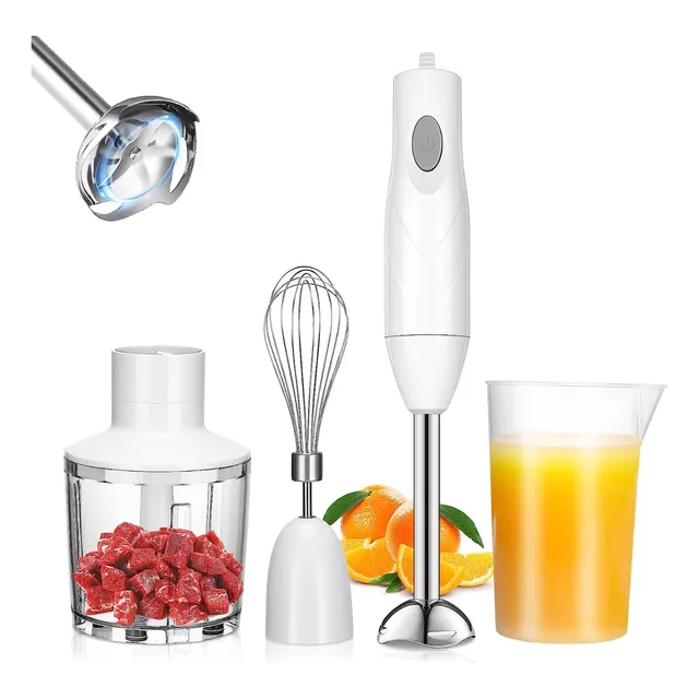 Licuadora De Inmersión 4 En 1 De Acero Inoxidable Con Batido