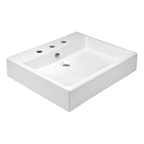 Lavabo Lucerna Con 3 Perforaciones Helvex, Blanco