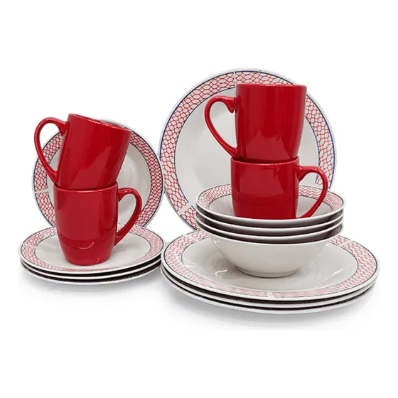 Vajilla 16pz Lotus 105 Taza Color