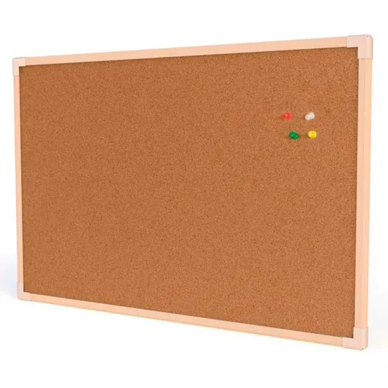 Quadro De Aviso Cortiça 60x40 Para Escritório Industrial Cor Marrom-claro Cor da armação Nude Stalo
