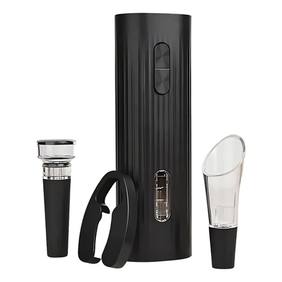 Sacacorchos Automatico Electrico Abridor Daza Rlwo36l1 Kit Destapador Vino Recargable Usb Tipo C - Color Negro