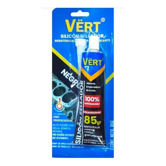 Sellador Silicon Negro Automotriz Rtv Resistente Al Aceite