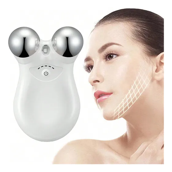 Massagem Facial De Microcorrente Ems Em Aço Inoxidável Duplo