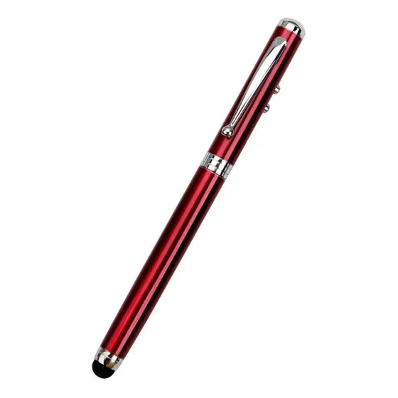 Boligrafo Touch Linterna Apuntador Laser 4 En 1 Con Estuche