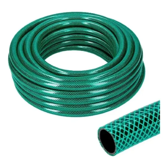 Manguera Jardín Riego Pvc Flexible 3/4x100 Mts Reforzada 