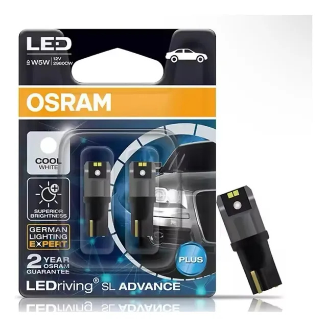 Par Lâmpada T10 Pingão Led Lanterna Teto Placa Canbus Osram