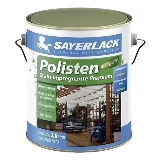 Protector Para Madera Polisten Acqua De Sayerlack 900ml Color Mogno