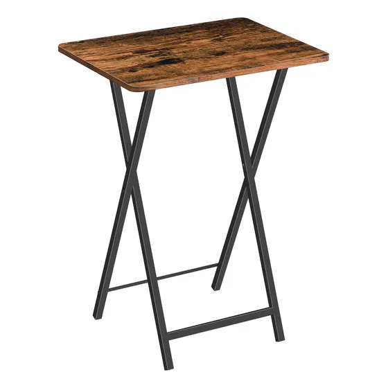 Mesa Plegable Para Tv Bandeja Comedor Ahorra Espacio Marrón