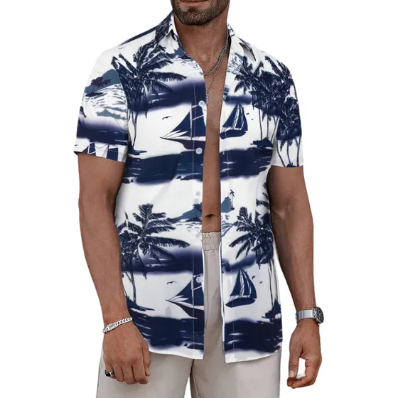 Camisa Caballero Estampada Shein
