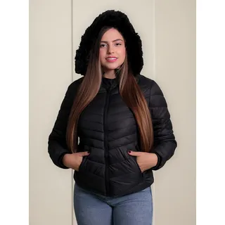 Jaqueta Puffer Feminina Forrada Com Pelo Jaqueta Puffer Feminina Forrada Com Pelo