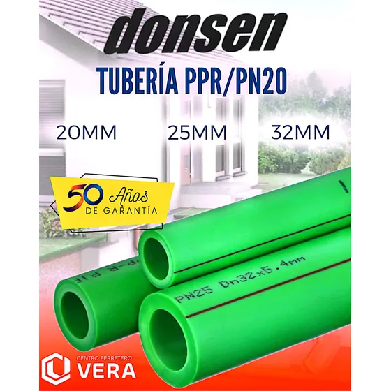 Tubería De Termofusión Tubo Donsen Polifusion 20mm (1/2 )