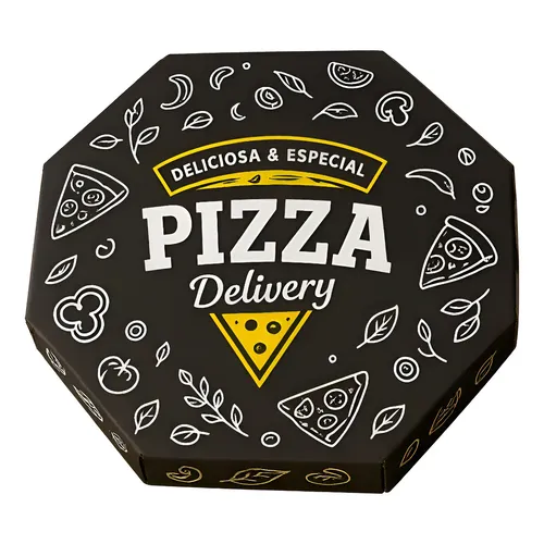 Caixa Para Pizza Oitavada 35cm Premium Masterpell C/25 Un Cor