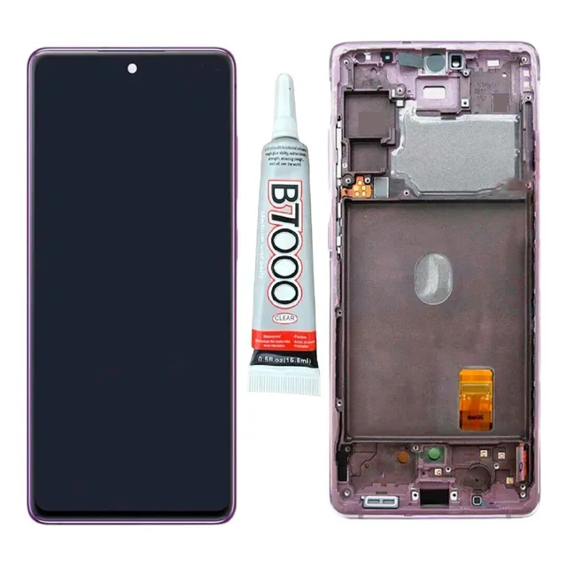 Tela Lcd Compatível Com S20 Fe G780 Rosa Oled Com Aro + Cola