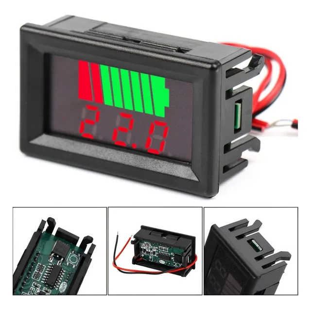 Voltímetro Digital 12v-60v Medidor Bateria Led Em Tempo Real