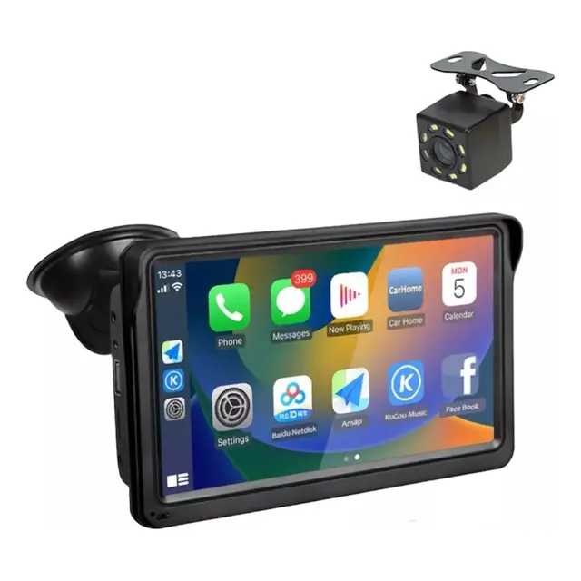 Pantalla Tactil 7 Carplay Android Auto + Camara De Retroceso