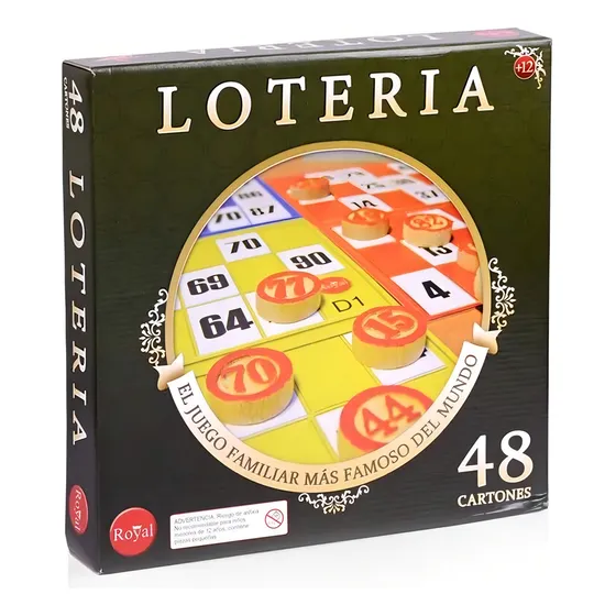 Lotería 48 Cartones Juego De Mesa Clásico Familiar Royal