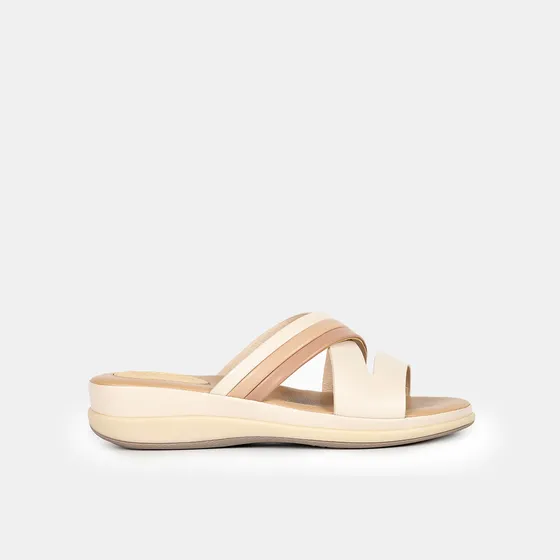 Sandalias Casuales Bata Comfit Sabry Off White Mujer