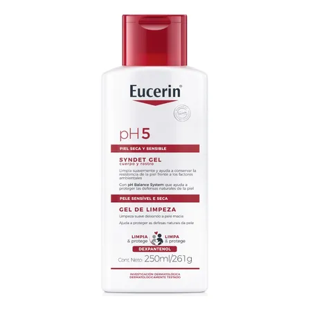 Eucerin Gel De Limpeza Facial E Corporal Ph5 250ml, Limpeza Diária, Dexpantenol Neutra