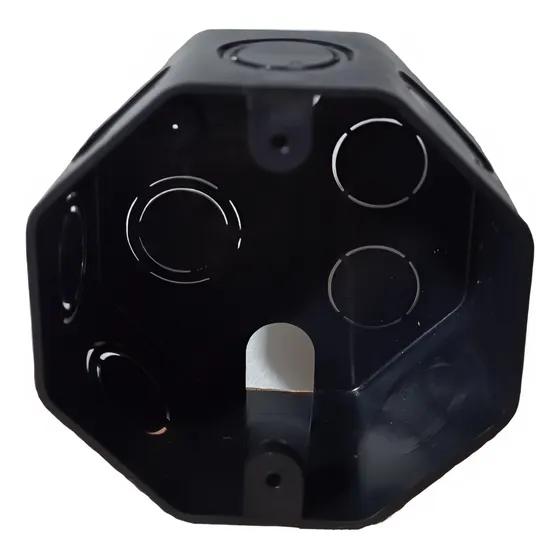 Caja Octogonal Luz Pvc Embutir Pack X 10 Unidades