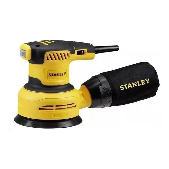 Lijadora profesional roto orbital Stanley SS30-B3 con sistema velcro amarilla 50Hz 300W 220V