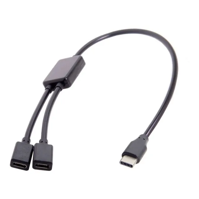 Cable Usb C Otg Tipo 1 Macho 2 Puerto Hembra Doble Para