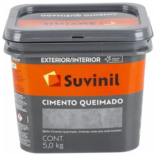 Cimento Queimado Para Paredes 5 Kg Suvinil Dia De Chuva 