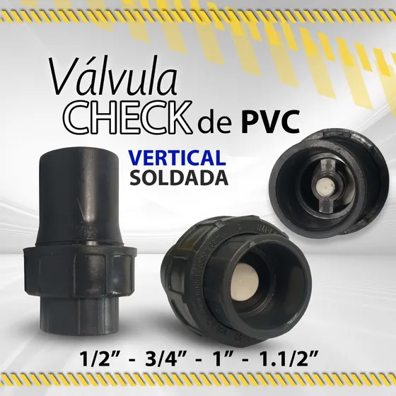 Valvula Check Pvc Vertical Soldada - 1/2 - 3/4 - 1 - 1 1/2
