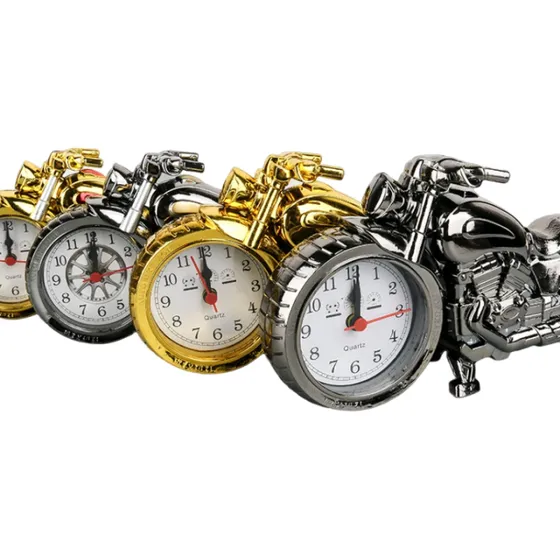 Reloj Despertador Motocicleta Vintage Alarma De Mesa Moto