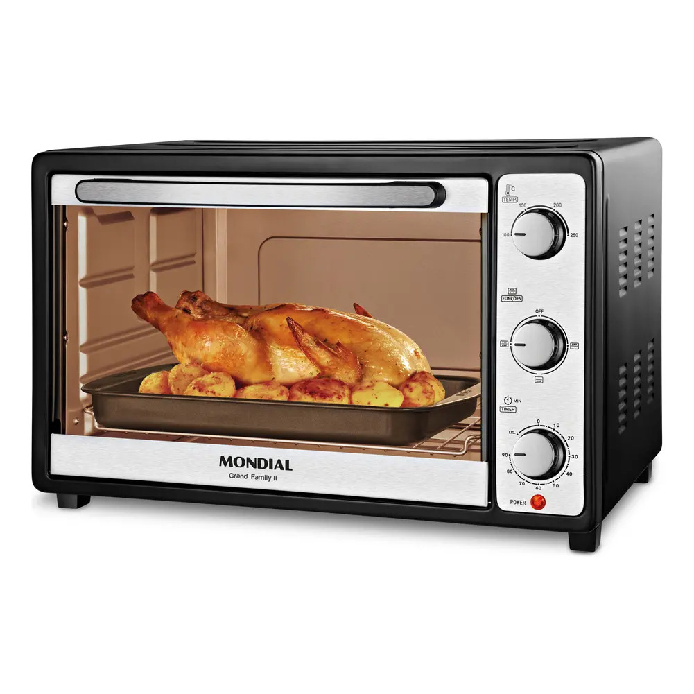 Forno Elétrico 52L Grand Family II, Mondial 1800W FRN-52-B - 127v Forno Elétrico 52L Grand Family II, Mondial 1800W FRN-52-B - 127v