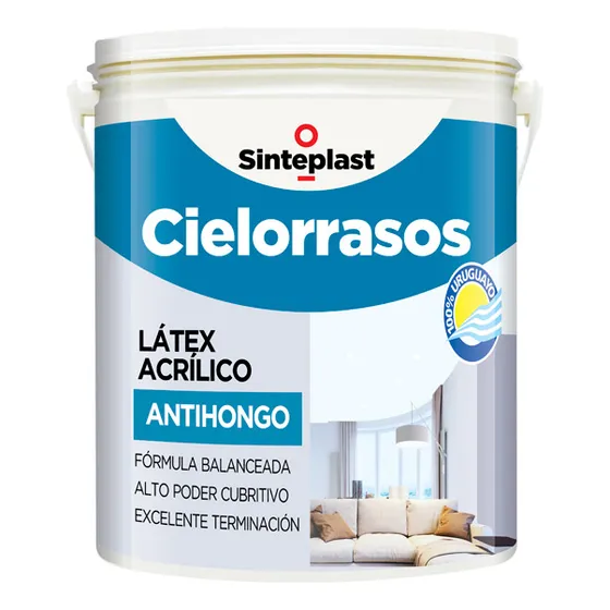 Cielorrasos Sinteplast 20 Lts Acabado Mate Color Blanco