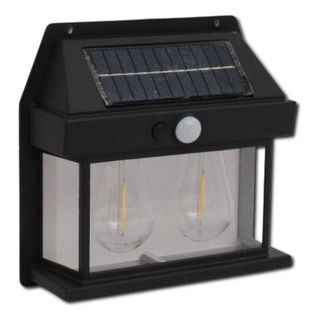 Farol Solar Doble Ampolleta Vintage De Pared + Sensor - B/c Farol Solar Doble Ampolleta Vintage De Pared + Sensor - B/c