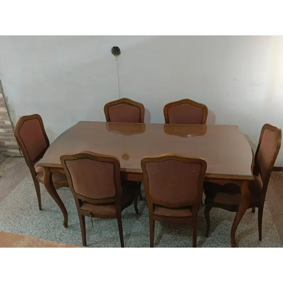 Juego Comedor 6 Sillas Madera Sala Con Ceibo Remate