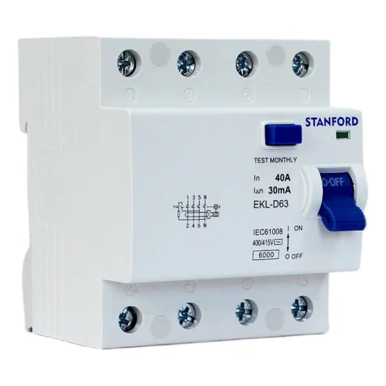 Interruptor Diferencial 4x40a 30ma Stanford Color Blanco