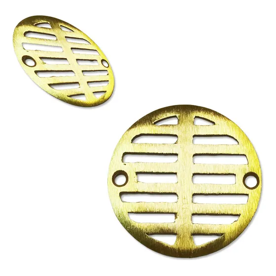 Tapa Rejilla De Rayas Para Centro De Piso Color Bronce