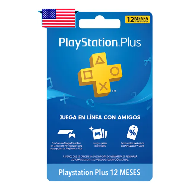 Tarjeta Playstation Plus 12 Meses Region Usa Promoción