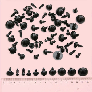 30 Pares Negros De 9 X 12 Mm Por Bolsa (1 Ojo Y 1 Almohadill 30 Pares Negros De 9 X 12 Mm Por Bolsa (1 Ojo Y 1 Almohadill