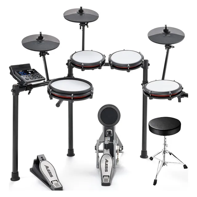 Batería Electrónica Eléctrica Alesis Nitro Maxkitxus + Silla