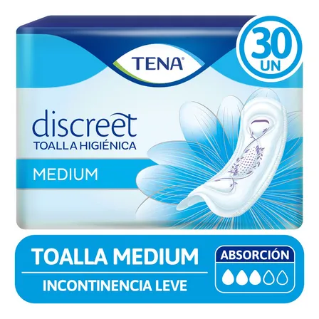 Toalla Tena Mujer Mediumpaquete X 30 Und