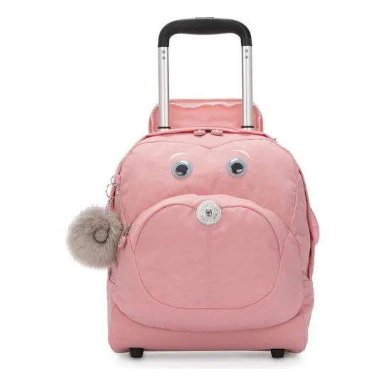 Mochila de rodinhas Kipling Nusi bridal rose desenho do tecido Liso 16L