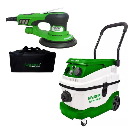 Kit Nauber Lixadeira + Aspirador Profissional