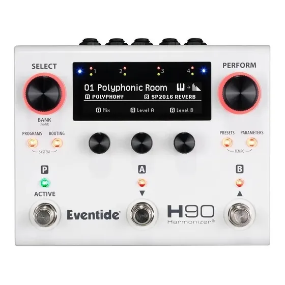 Pedal de efeito Eventide Harmonizer H90 branco